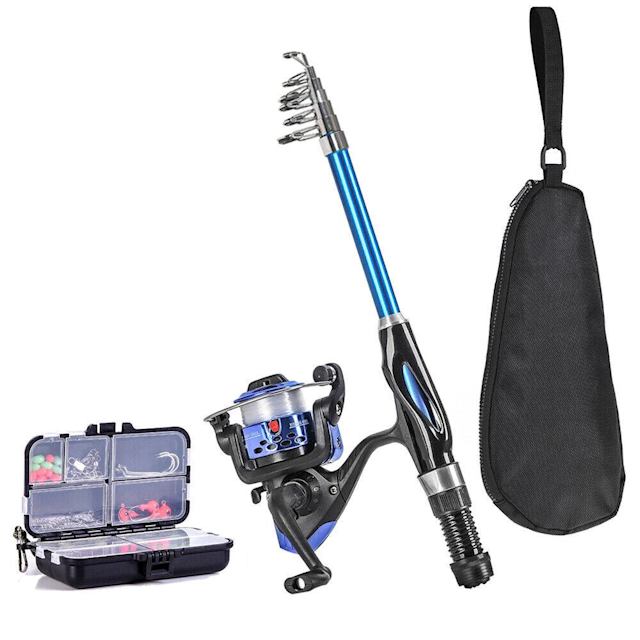 1.5 MFishing Rod Reel Combo Full Kit Telescopic Fishing Rod Spinning