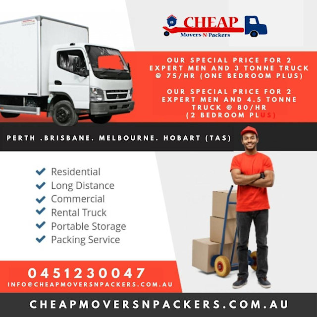 LOCAL CHEAP MOVERS 2 MEN TRUCK HOUSE/OFFICE FURNITURE REMOVALS HOBART