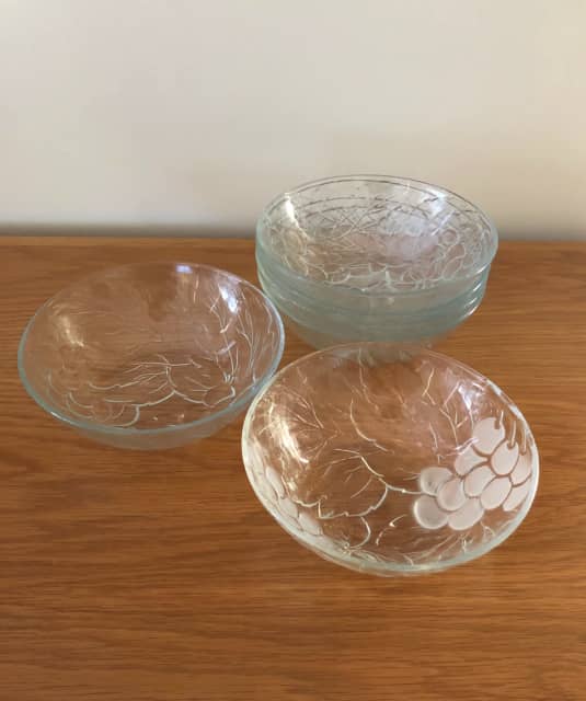 6 x Kig VINTAGE Embossed Grapes & Leaf Clusters Bowls Indonesia EC ...