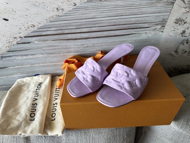 Auth Louis Vuitton Revival Mule Heels Lavender 39 RRP $1520, Women's Shoes, Gumtree Australia Brisbane South East - Morningside