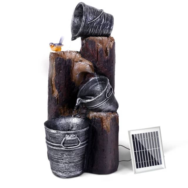 Gardeon Solar Water Fountain Feature Garden Bird Bath Outdoor Pum