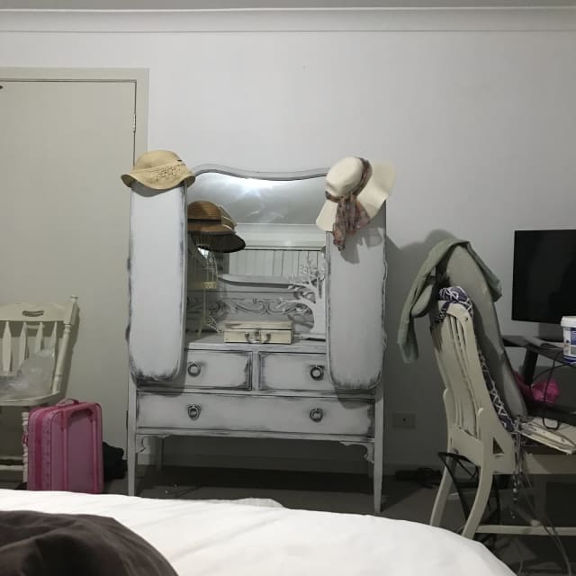 Newly Upcycled Distressed French Provincial Antique Dressing Table