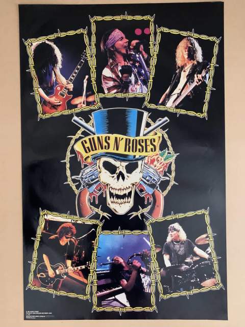 Guns N Roses 86x56cm Original Poster New Perfect Condition