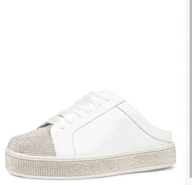 Top End Ples White Leather SlipOns, Sz 39. BNIB RRP 190 Women's