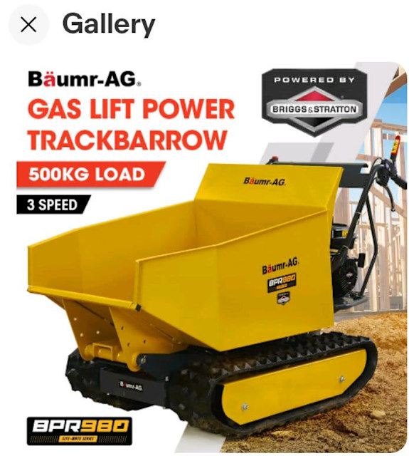 BRAND NEW 500KG Motorised Wheelbarrow Tracked Wheel Petrol Powered