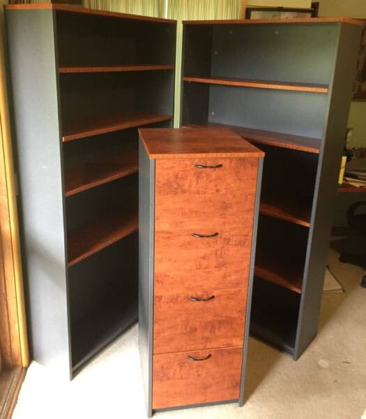 Cherry Lawson Manager's Filing & two Bookcase office set Gumtree Australia
