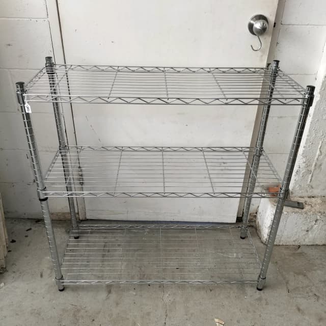 Three tier wire shelving unit/ shoe rack. See details. Other