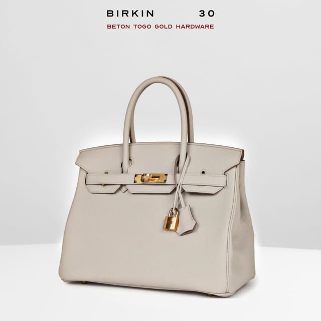 Hermes Birkin 30 Beton Togo Gold Hardware Handbag Bags Gumtree