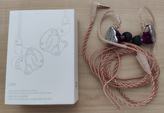 UNBOXING  KZ ZSN Pro In-Ear Wired Earphones With Microphone (Purple) 