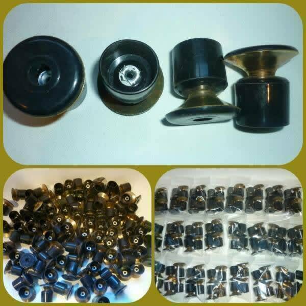 Retro Gold & Black Finish Furniture Leg Feet BRAND NEW! NOS 4 for 12