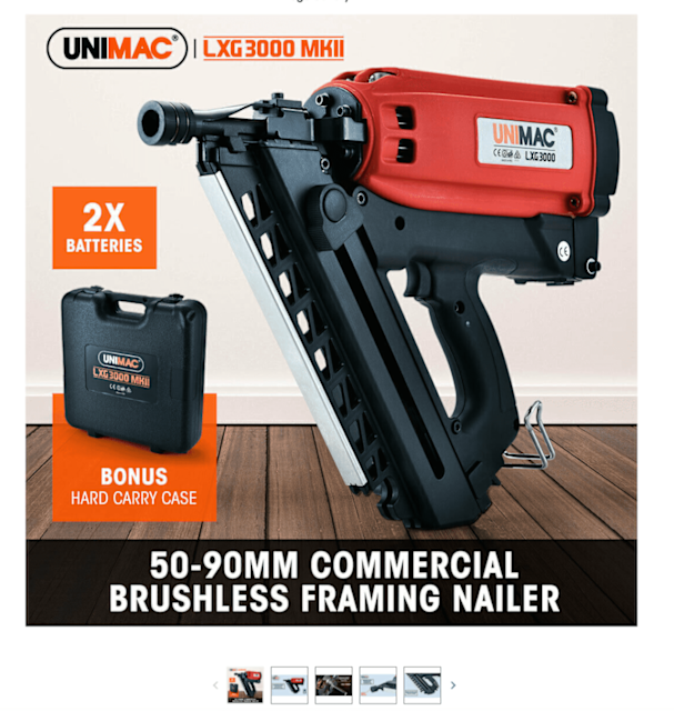 Unimac Cordless Nail Gun 5090mm Other Tools & DIY Gumtree