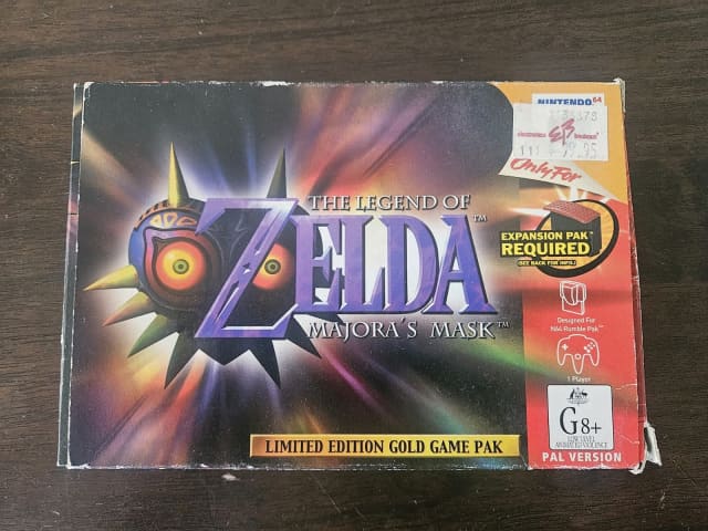 The Legend of Zelda Majoras Mask N64 PAL Limited Edition Gold CIB ...