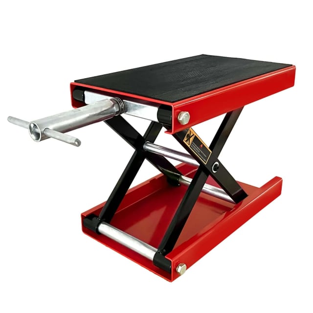 Motorcycle Bike ATV Wide Repair Deck Scissor Lift Jack Crank Hoist