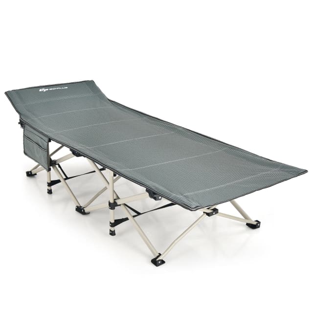 Wide Foldable Camping Cot HeavyDuty Steel Indoor & Outdoor Sleeping
