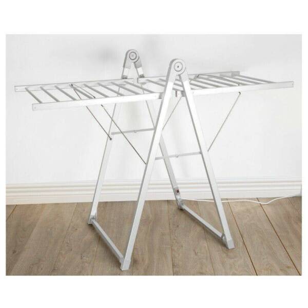 Electric Heated Towel Clothes Rack Dryer Warmer Airer Indoor Washing