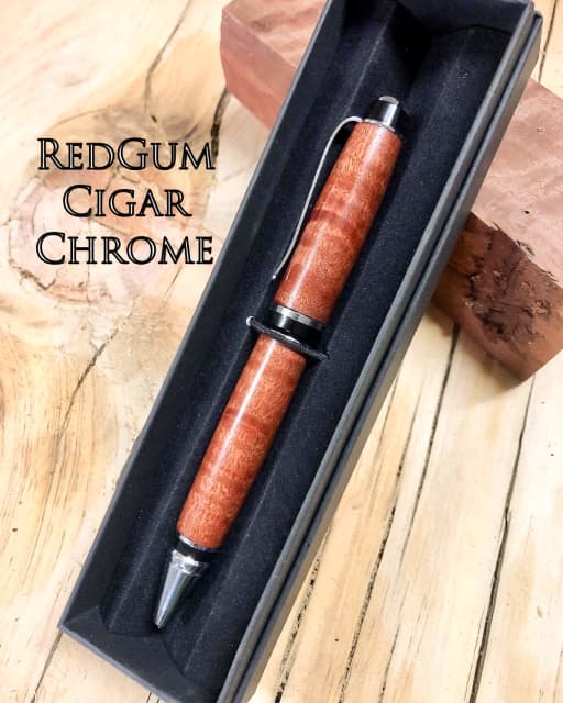 Gold or Chrome Cigar Pen Made By Australian Craftsman Reclaimed Wood