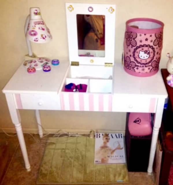 VANITY DRESSING TABLE WITH MIRROR & DRAWERS MAKEUP DESK Dresser
