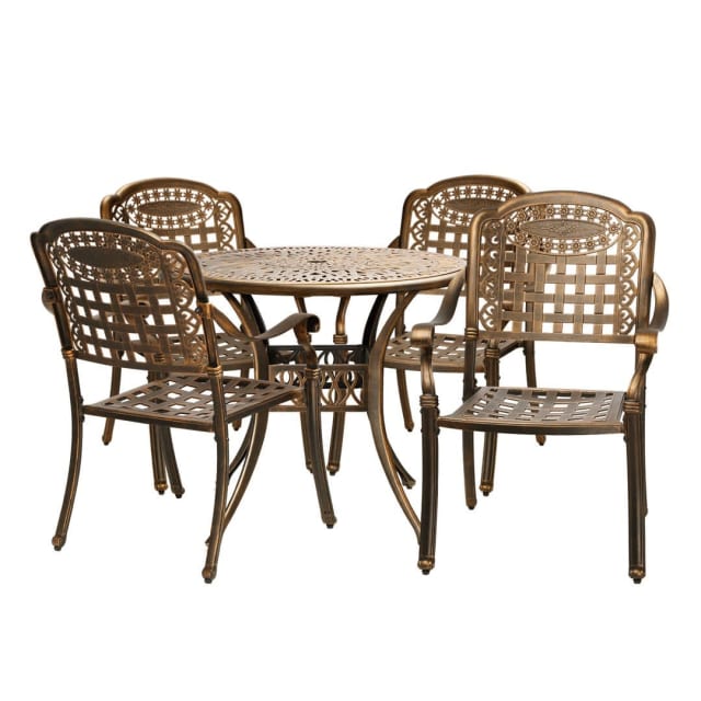 Outdoor Setting Dining Chairs Bistro Set Patio Garden Furniture 5 Pc