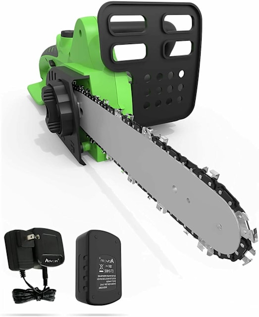 10''Cordless Electric Chainsaw EStart Tree Pruning Cutting Chain Saw