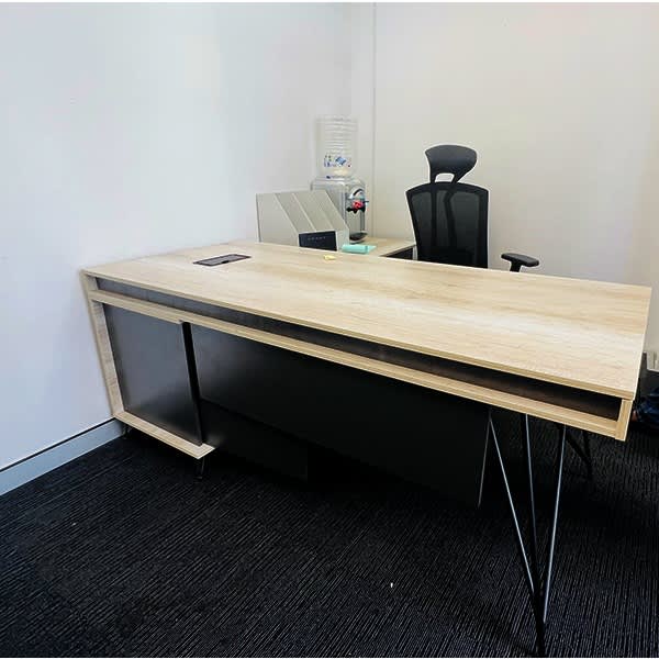 Our price 450 RRP 1200 Office Corner Desk With Privacy Screen Desks