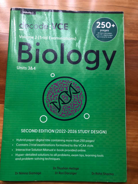 Decode VCE Biology Units 3 & 4 Volume 2 Trial Exams 2nd edition ...