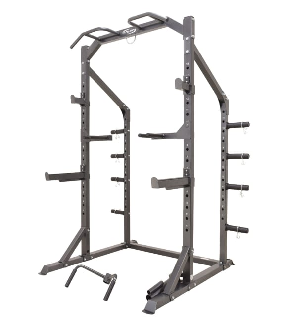 Half Squat Rack HD Inc Dips Torsonator & T Bar Row Handle Gym