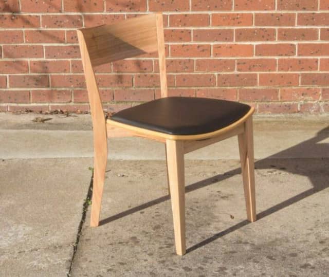 Hervey Bay Dining Chair Solid Messmate Timber and Upholstered Seat