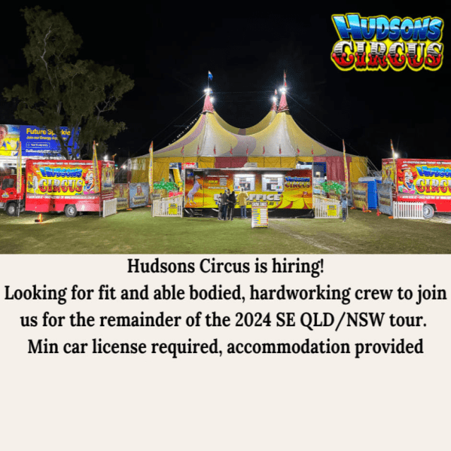 Husdons Circus is... (TOWNSVILLE)(Hudons Circus) Labourer Gumtree