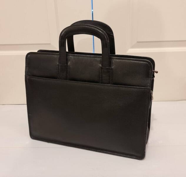 Monsac Black Leather Briefcase Bags Gumtree Australia Whitehorse