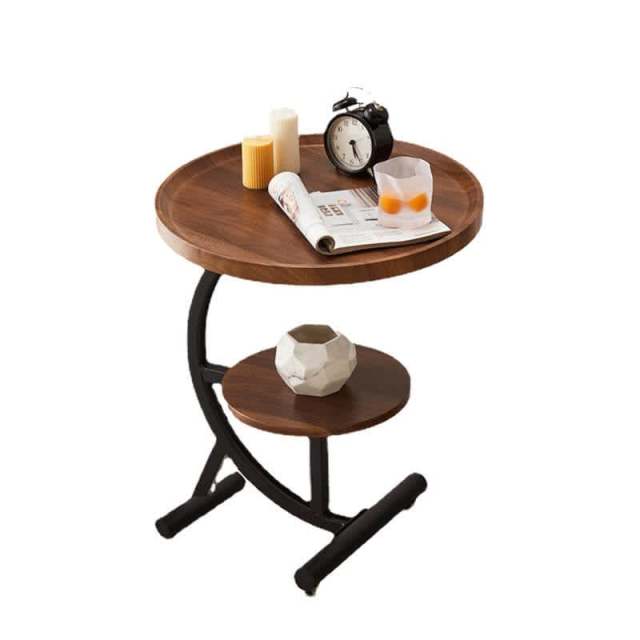 2 Tier End Table Sofa Side End Table Round Nightstand Buffets & Side
