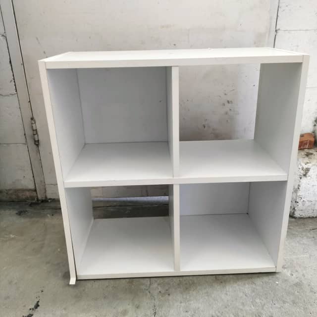 White laminate four cube bookshelf/ display unit. Bookcases & Shelves in Mayfield East NSW