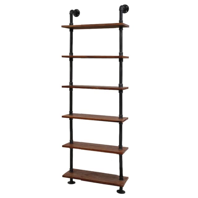 Artiss Rustic Wall Shelves Display Bookshelf Industrial DIY Pipe Shelf Bookcases & Shelves