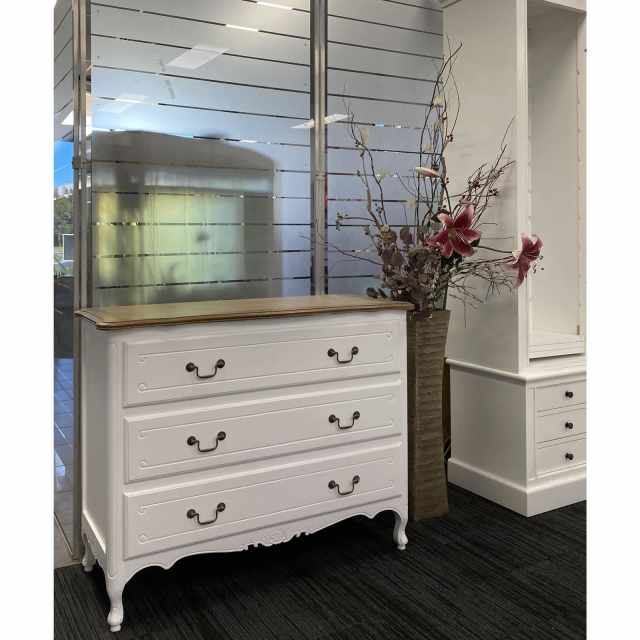 Display item French Provincial Furniture White 3 Drawers Chest Dressers & Drawers in Dandenong