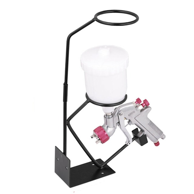 Gravity Feed HVLP PAINT SPRAY GUN 1.4mm Nozzle 600ml Pot Stand Holde