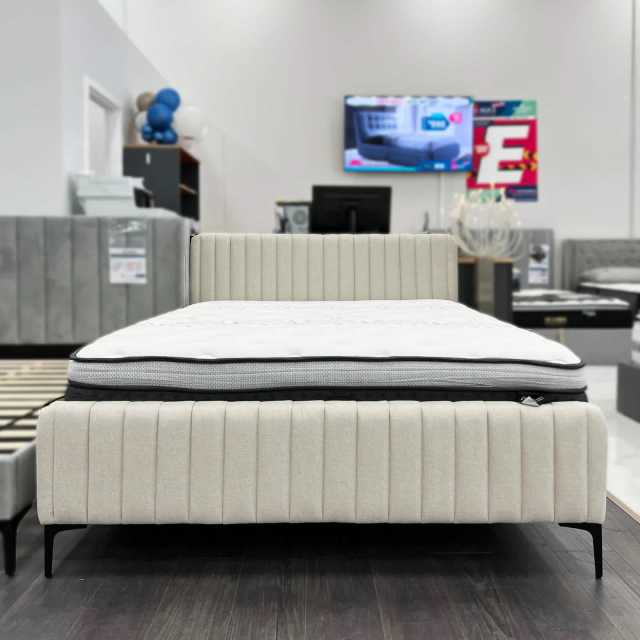 3 LEFT IN STOCK! Chic Monalisa Beige Fabric King Bed Frame Beds in