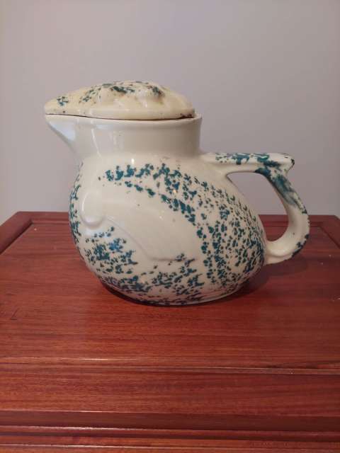 VINTAGE AUSTRALIAN POTTERY NPA GREEN / WHITE NILSEN ELECTRIC JUG ...