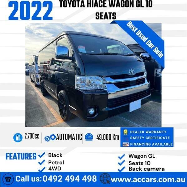 2022 Toyota HiAce VAN CAMPERVAN GL Black Automatic 4WD MID ROOF Cars