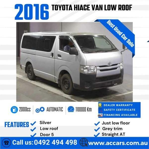 2016 Toyota HiAce VAN CAMPERVAN Silver Automatic LOW ROOF | Cars, Vans ...