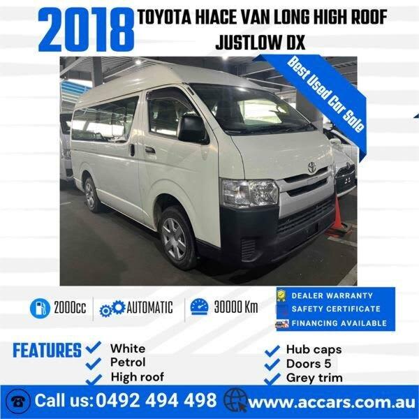 2018 Toyota HiAce VAN CAMPERVAN White Automatic High Roof Van Cars