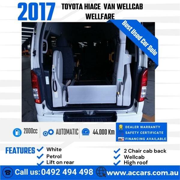 2017 Toyota HiAce VAN PEOPLE MOVER WELCAB White Automatic High Roof Van