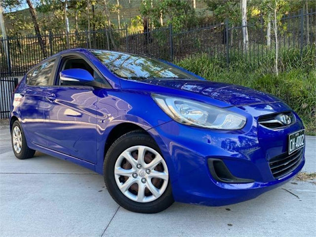 2012 Hyundai Accent RB Active Blue 5 Speed Manual Hatchback | Cars ...