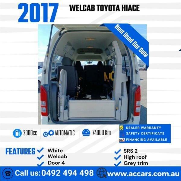 2017 Toyota HiAce VAN PEOPLE MOVER WELCAB White Automatic High Roof Van