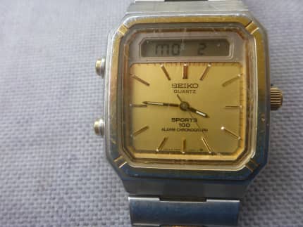 SEIKO SPORTS 100 TWO TONE WATCH ALL ORIGINAL SOME SCRATCHES | Watches |  Gumtree Australia Ryde Area - Macquarie Park | 1309674695