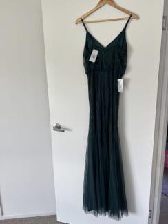 Dark Green Keeva Maxi Bridesmaid Dress | SilkFred US