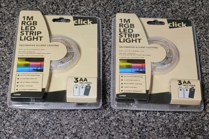 Click 1m RGB LED Battery Operated Strip Light - Bunnings Australia