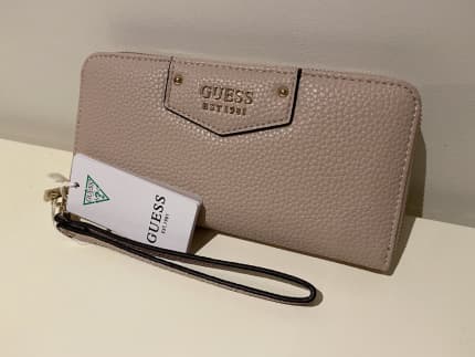 Guess bobbi large zip around outlet wallet