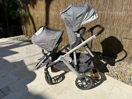 Uppababy Vista with 2 seats bassinet skateboard and accessories Prams Strollers in Forestville NSW Gumtree Australia