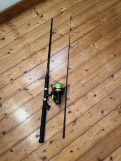 Penn reel and two-piece fishing rod, Fishing
