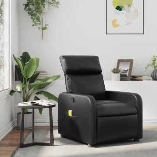 Massage Recliner Chair Black Faux Leather Armchairs in Miena TAS Gumtree Australia