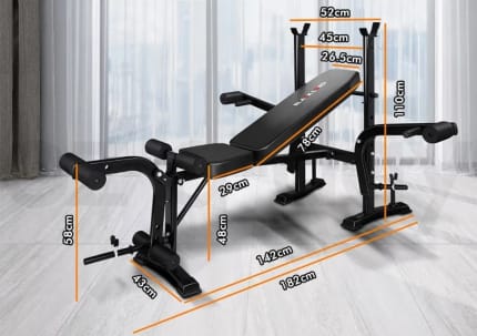 Almost new 8 IN 1 Weight Bench and Weights for Sale Gym